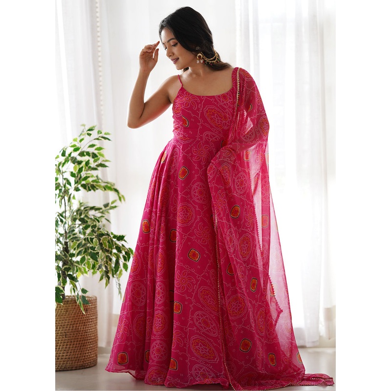 Rani Readymade Pure Silk Indian Dress - JD986613680