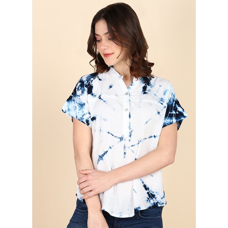 White Readymade Rayon Top - JD986613535