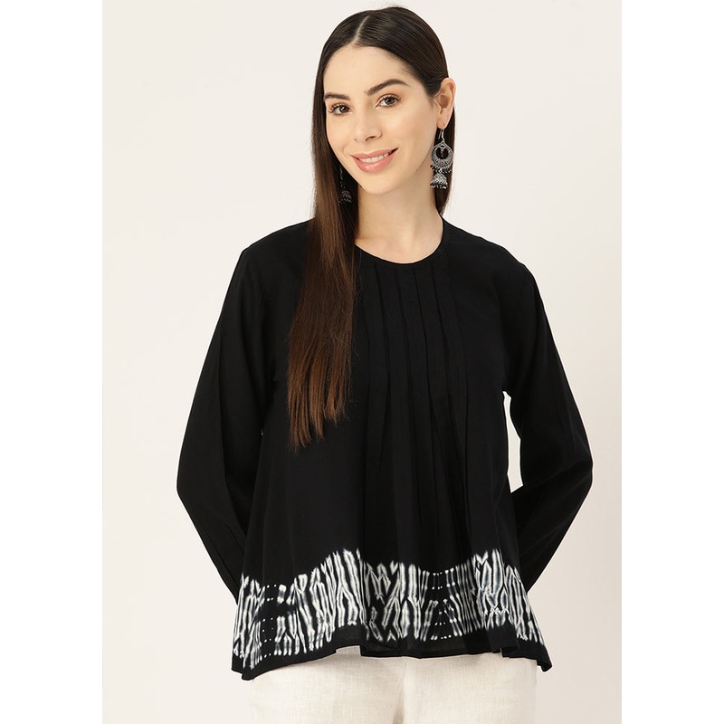 White Readymade Rayon Top - JD986613543