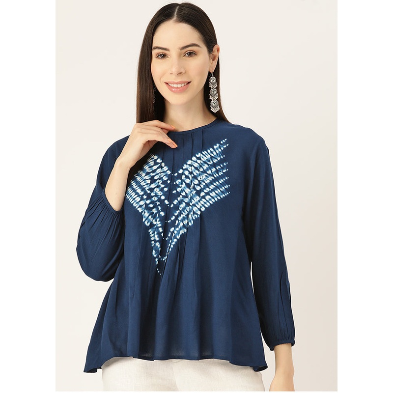 White Readymade Rayon Top - JD986613544