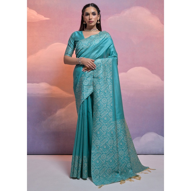 Firoza Dupion Silk Saree With Blouse Piece - JD986613384