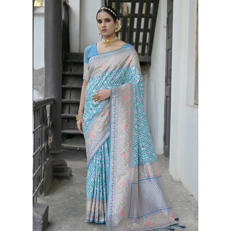 Firoza Dupion Silk Saree With Blouse Piece - JD986613439