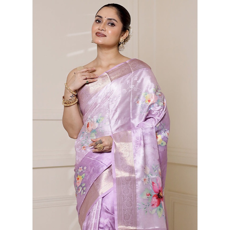 Pink Dupion Silk Saree With Blouse Piece - JD986613308