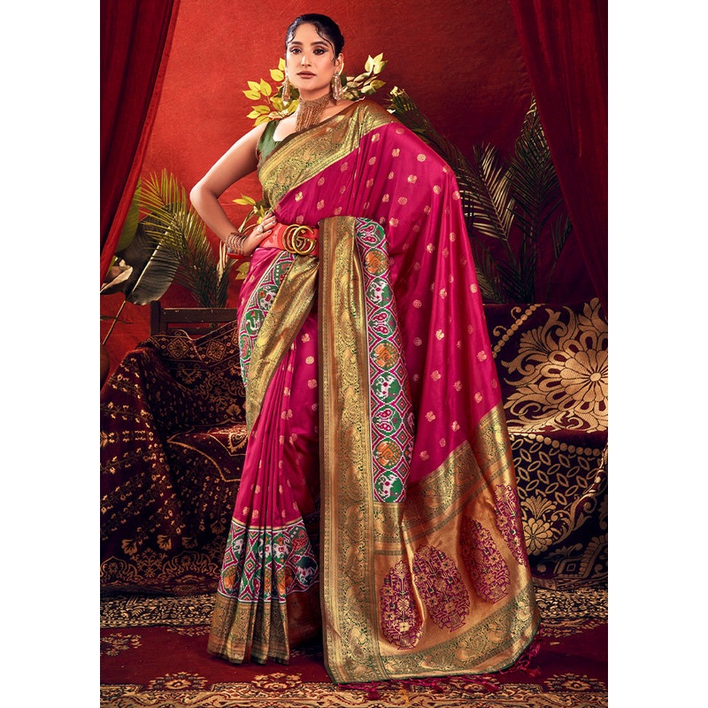 Wine Dupion Silk Saree With Blouse Piece - JD986612706