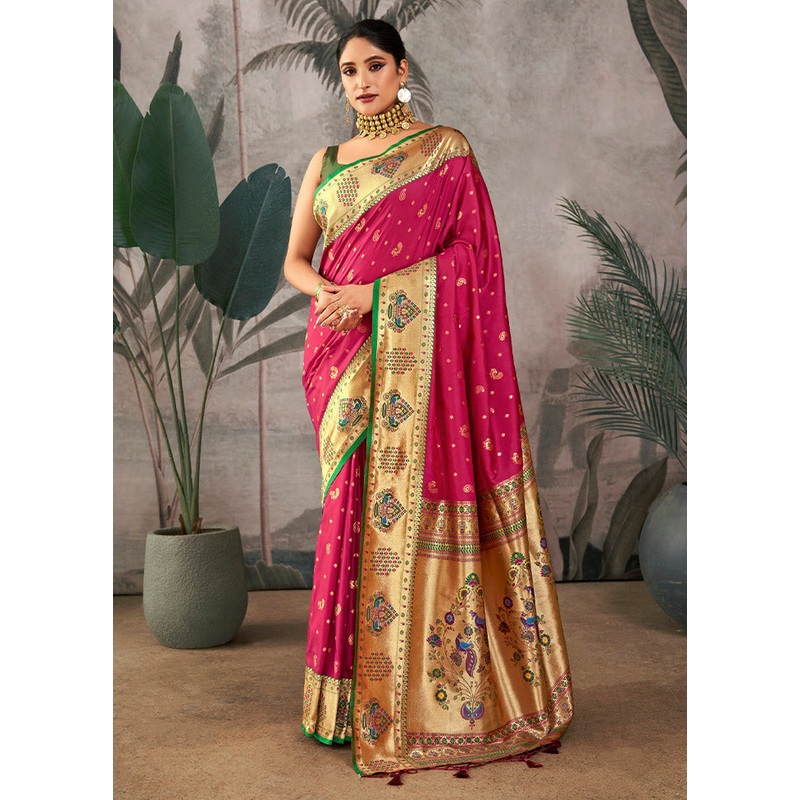 Wine Dupion Silk Saree With Blouse Piece - JD986612856