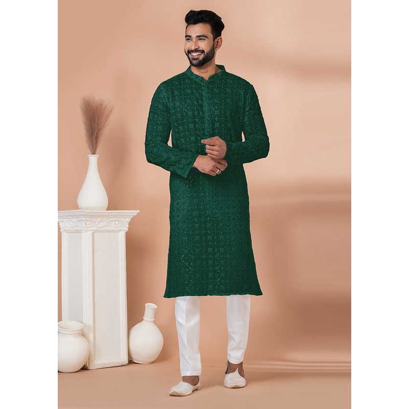 2 Pc Rama Georgette Kurta Pajama Set - JD986612520
