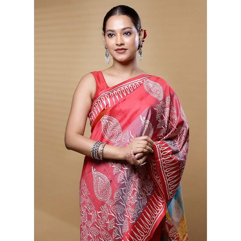 Pink Pure Bishnupuri Silk Saree Without Blouse Piece - JD986612606