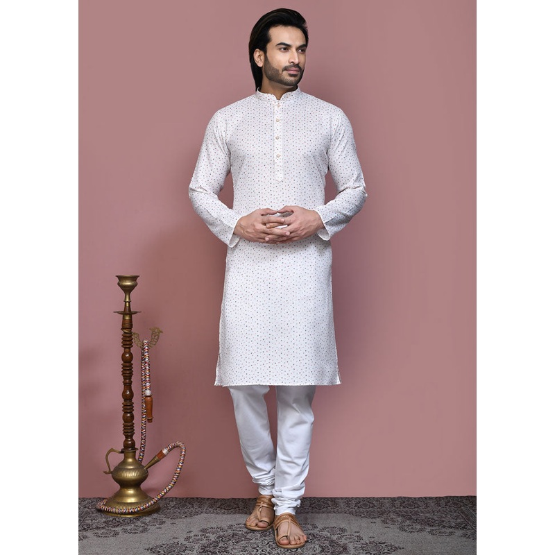 2 Pc Brown Cotton Kurta Pajama Set - JD986612159