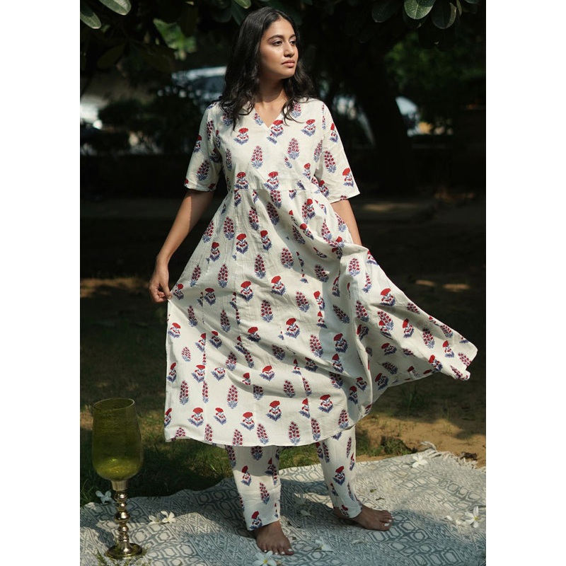 3 Pc White Pure Readymade Cotton Suit Set - JD986611897
