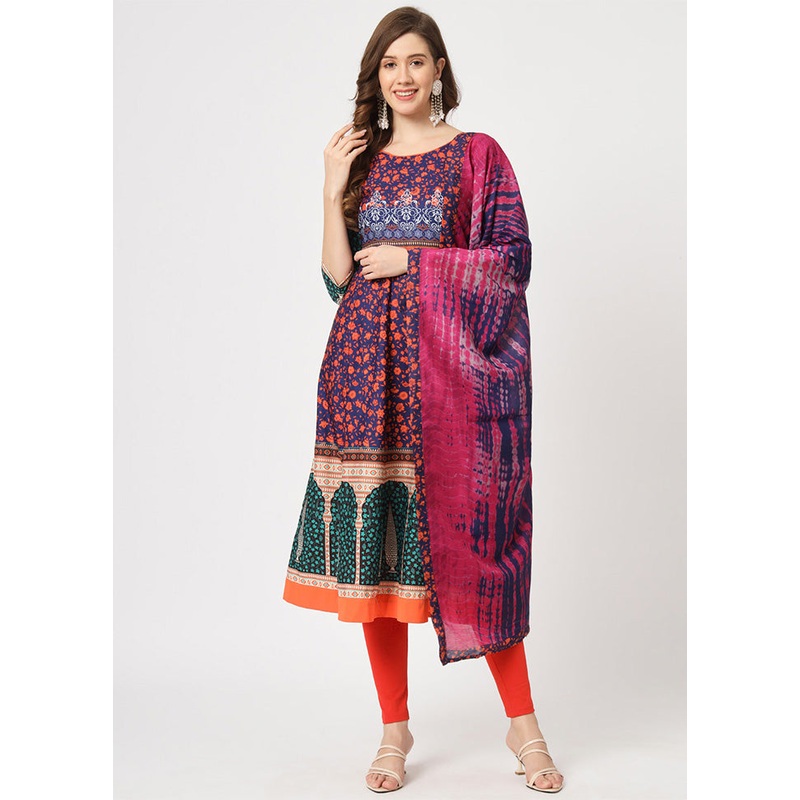 Multicolor Readymade Rayon Kurti - JD986611483