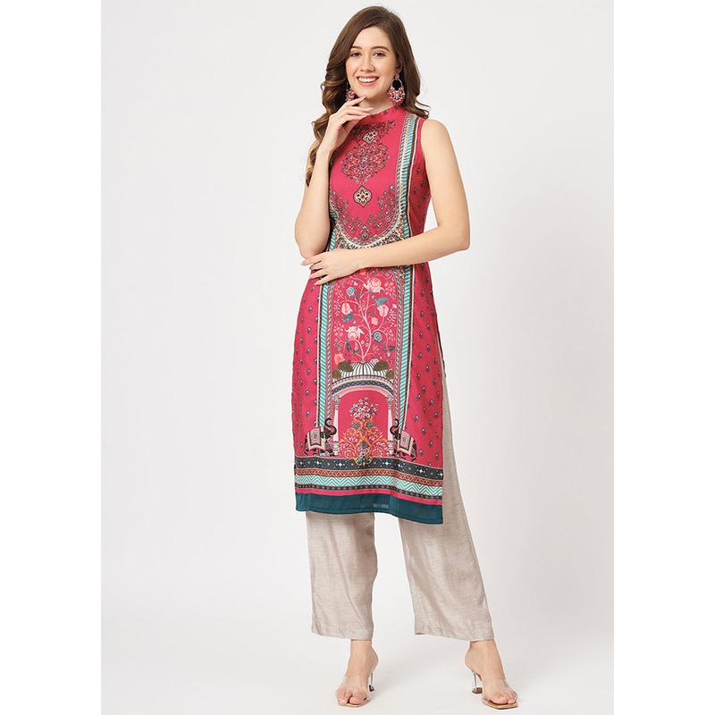 Multicolor Readymade Viscose Kurti - JD986611477