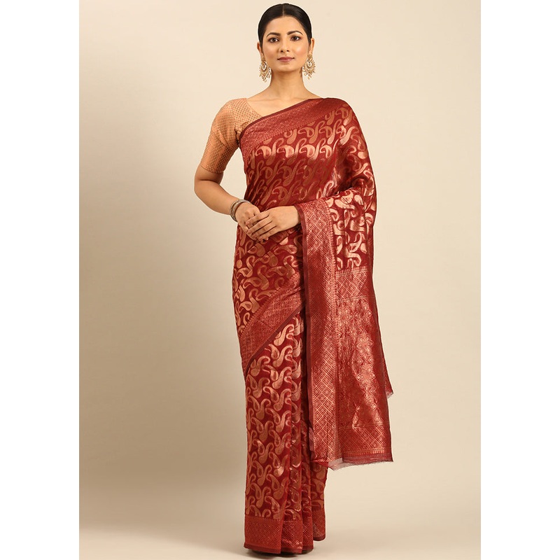 Multicolor Cotton Saree With Blouse Piece - JD986611353