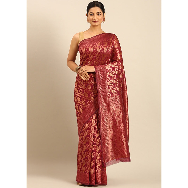 Multicolor Cotton Saree With Blouse Piece - JD986611354
