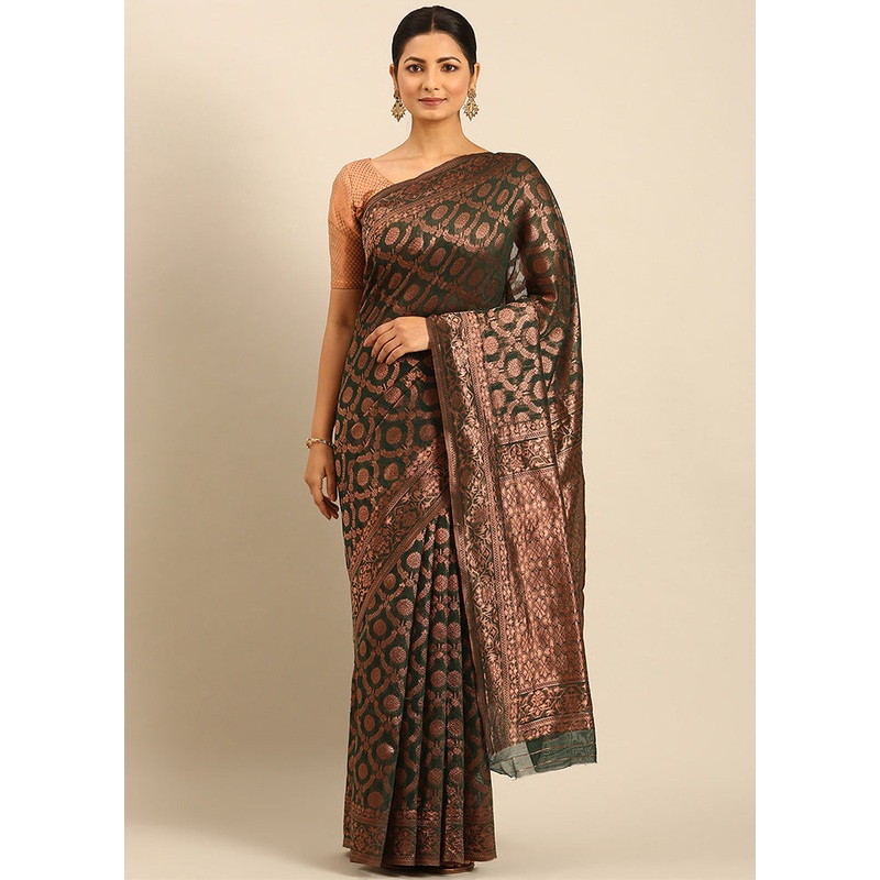 Multicolor Cotton Saree With Blouse Piece - JD986611369