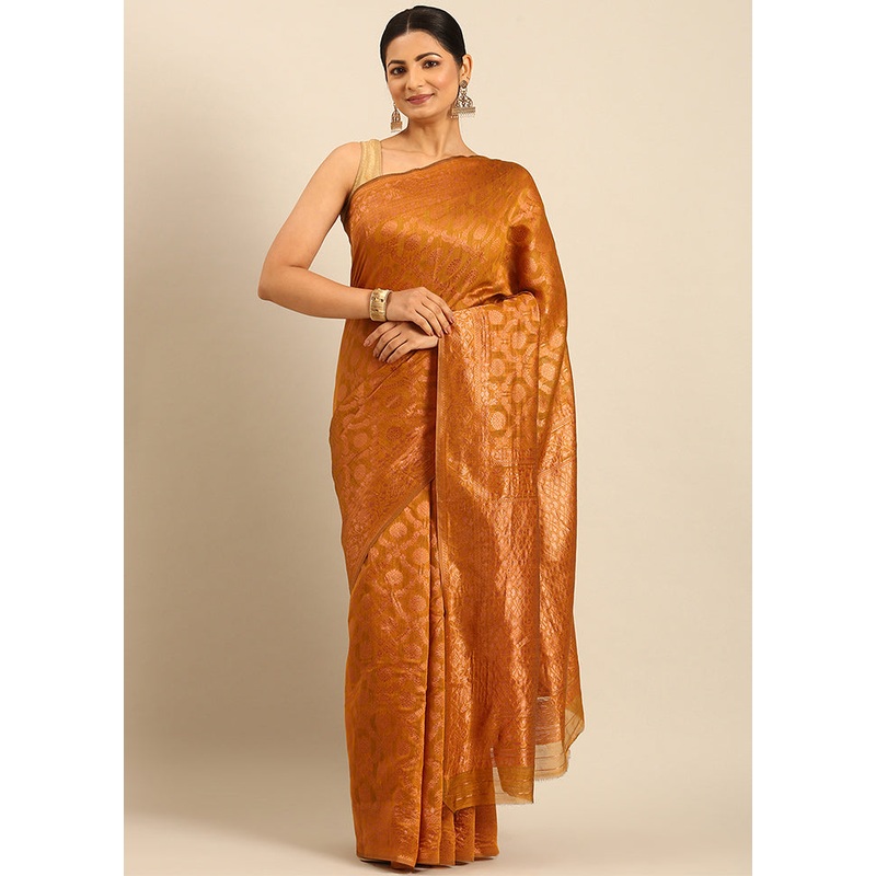 Multicolor Cotton Saree With Blouse Piece - JD986611370