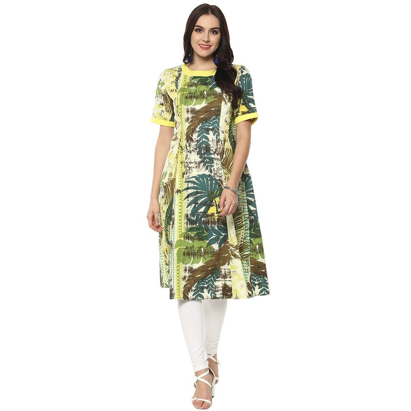 Multicolor Readymade Cotton Kurti - JD986611307