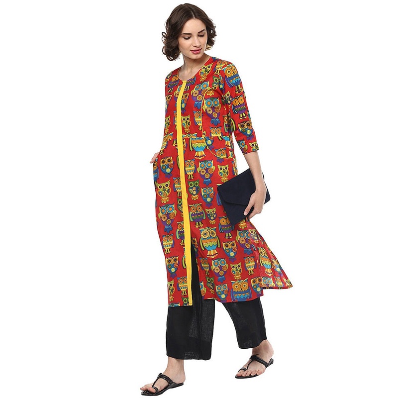 Multicolor Readymade Cotton Kurti - JD986611308