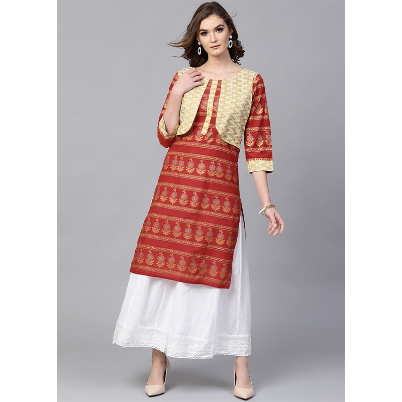 Multicolor Readymade Cotton Kurti - JD986611314