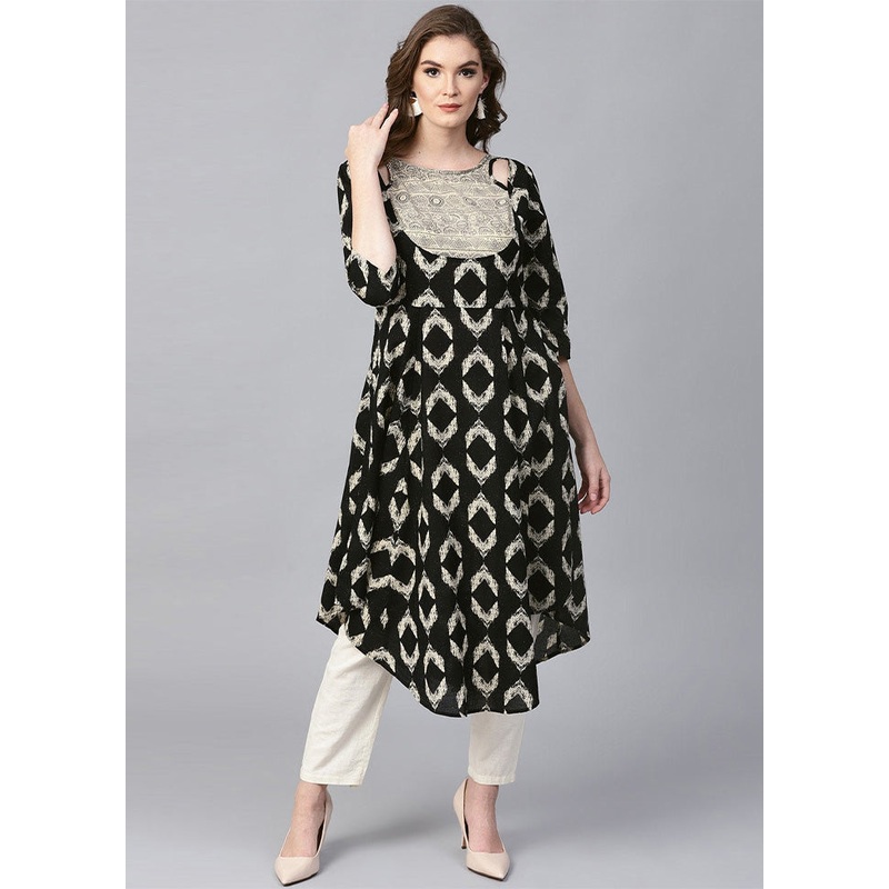 Multicolor Readymade Cotton Kurti - JD986611315