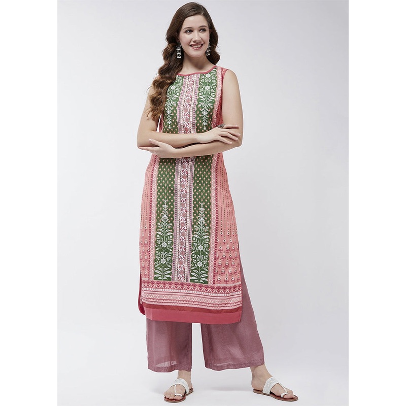 Pink Readymade Viscose Kurti - JD986611451