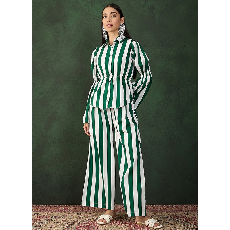 2 Pc White Readymade Silk Coord Set - JD986611242