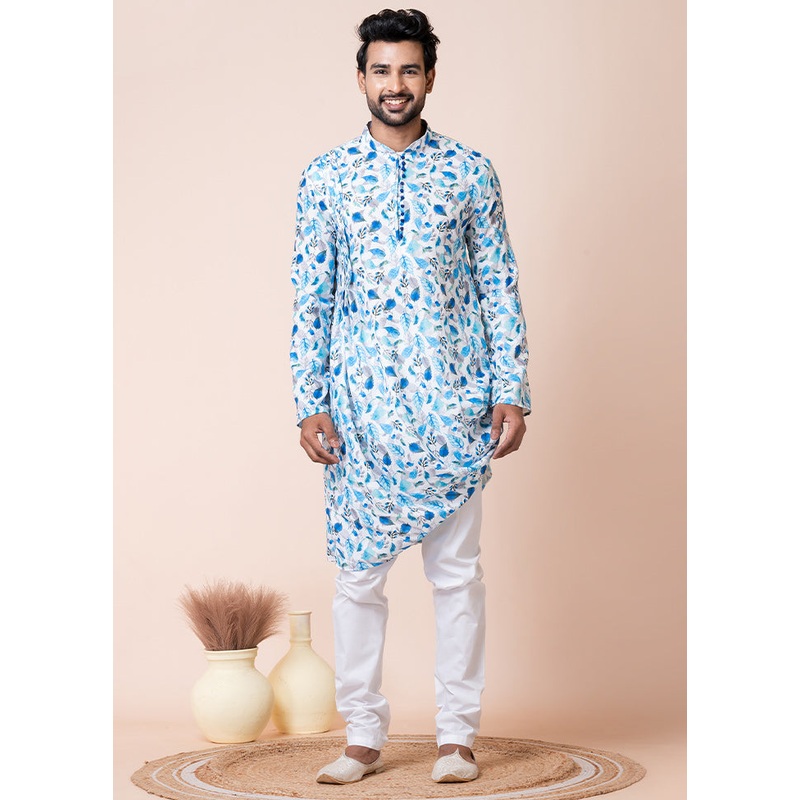 Multicolor Cotton Kurta And Pajama Set - JD986611185