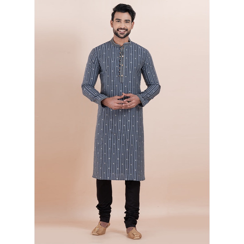 Multicolor Cotton Kurta And Pajama Set - JD986610724