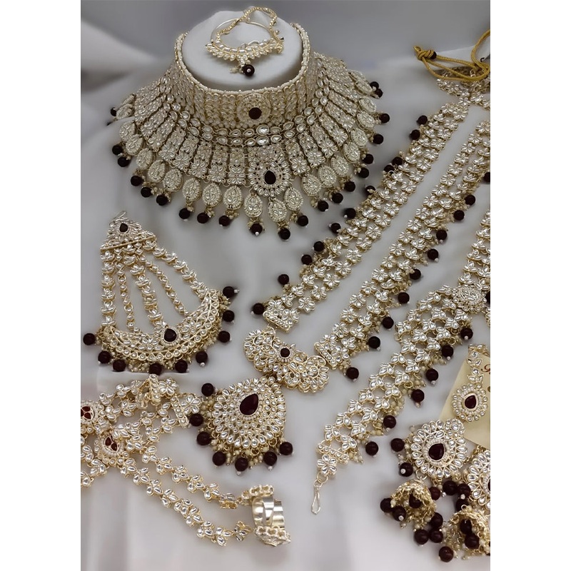 Black Alloy Jewellery Set - JD986610658
