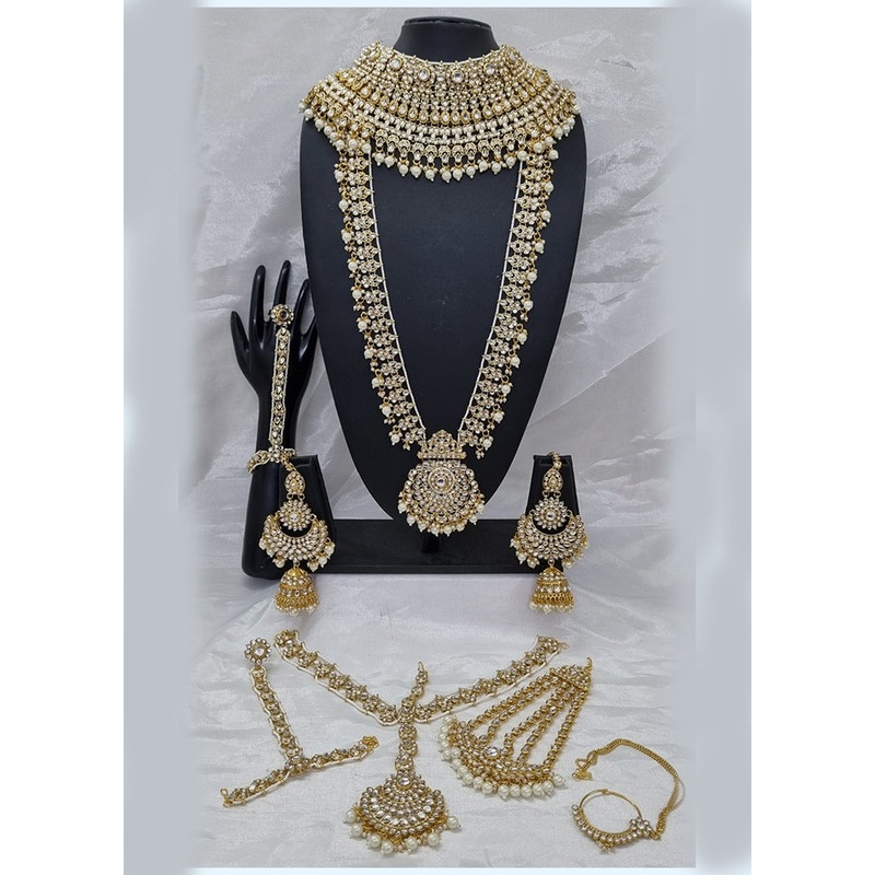 Cream Alloy Jewellery Set - JD986610655