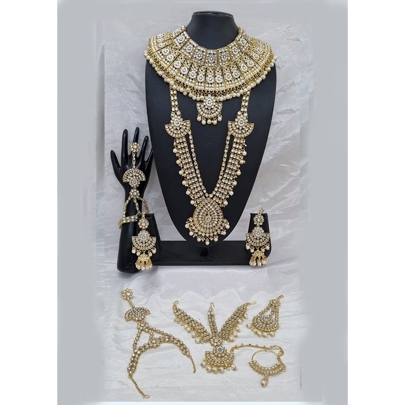 Cream Alloy Jewellery Set - JD986610656