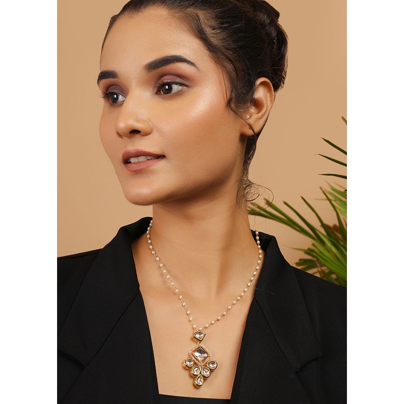Golden Brass Antique Necklace - JD986610675