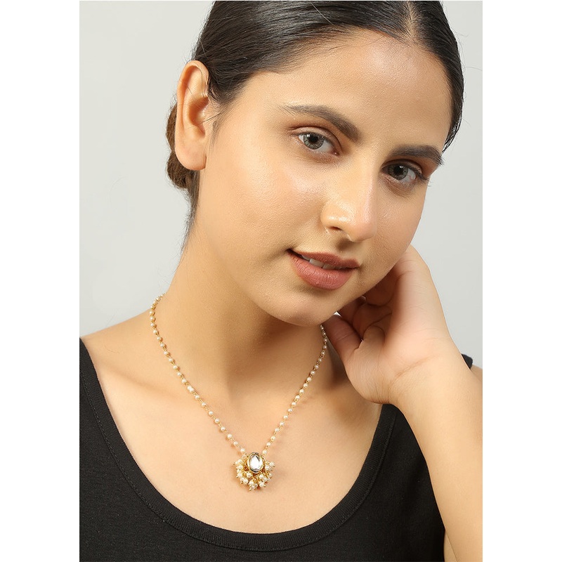 Golden Copper Alloy Necklace - JD986610667