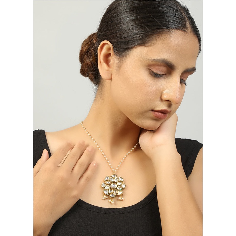 Golden Copper Alloy Necklace - JD986610669