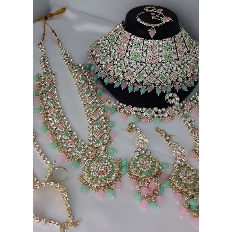 Mint Green Alloy Jewellery Set - JD986610609