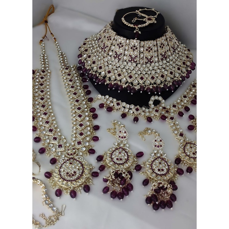 Purple Alloy Jewellery Set - JD986610588