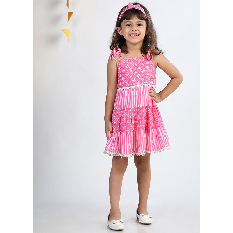 Pink Cotton Frock - JD986610472