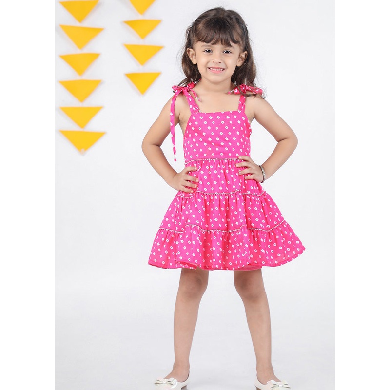 Pink Cotton Frock - JD986610473