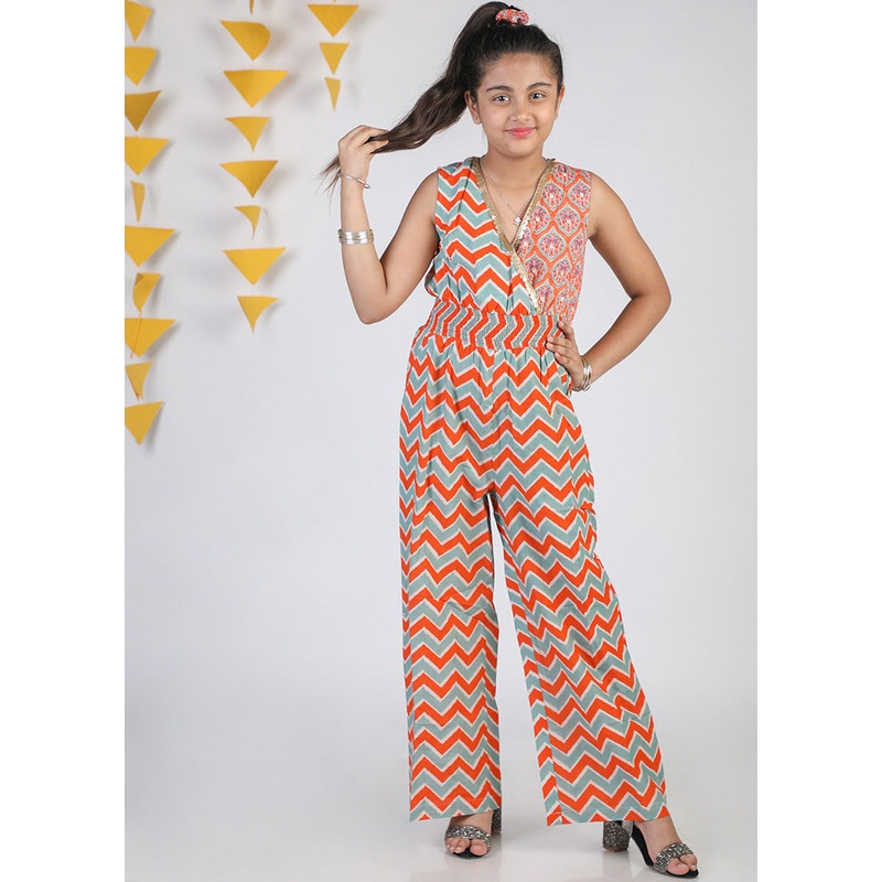Pink Cotton Jumpsuit - JD986610471