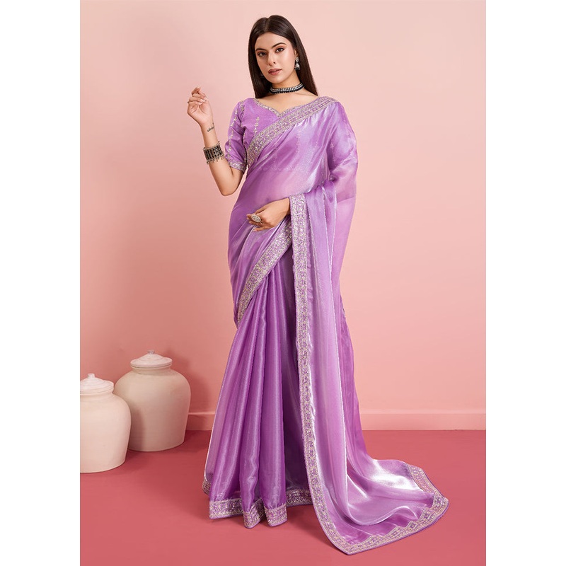 Magenta Silk Saree With Blouse Piece - JD986609973