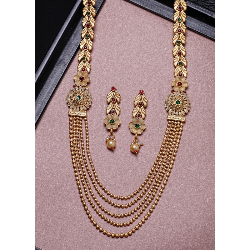 Multicolor Alloy Glossy Jewellery Set - JD986610120