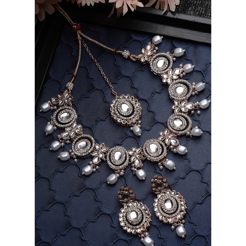 Multicolor Alloy Glossy Jewellery Set - JD986610131