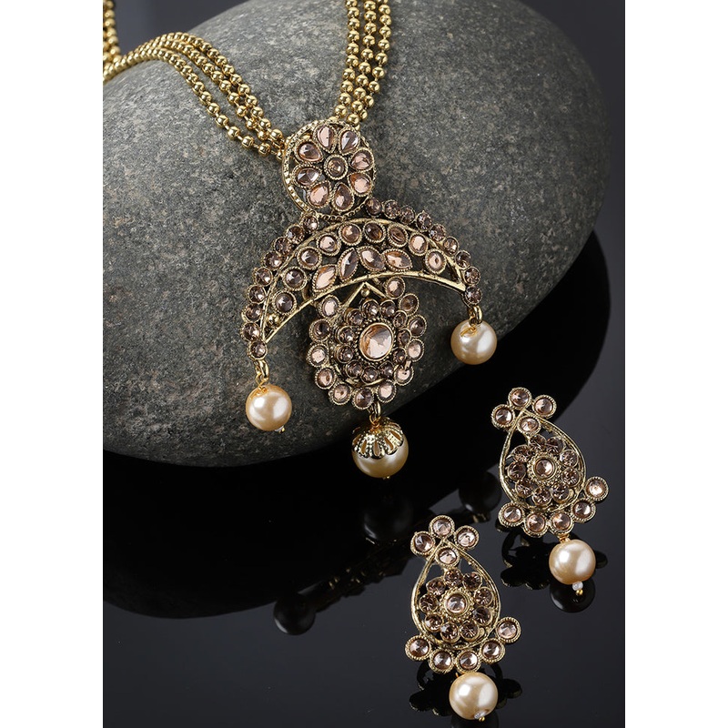 Multicolor Alloy Glossy Jewellery Set - JD986610136