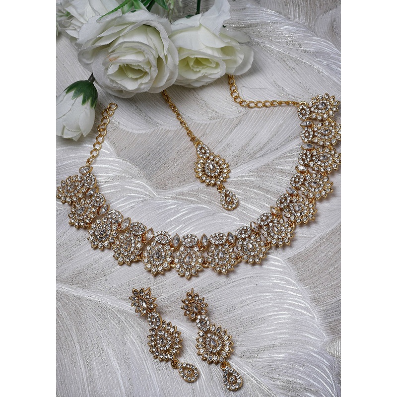 Multicolor Alloy Glossy Jewellery Set - JD986610143