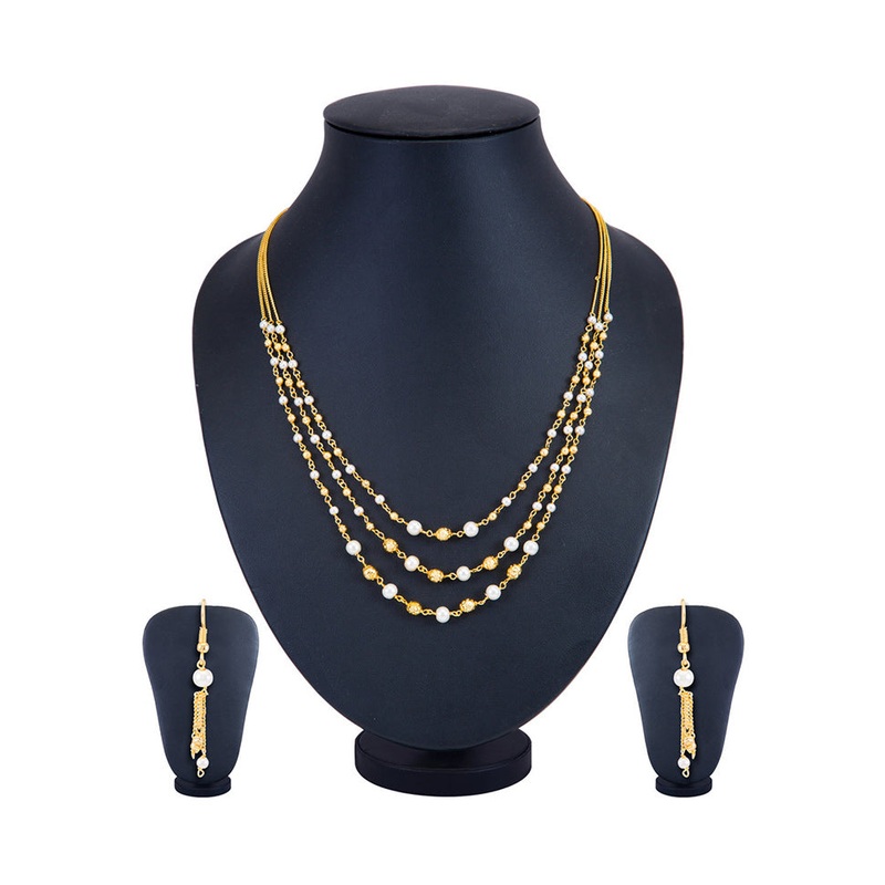 Multicolor Alloy Glossy Jewellery Set - JD986609878