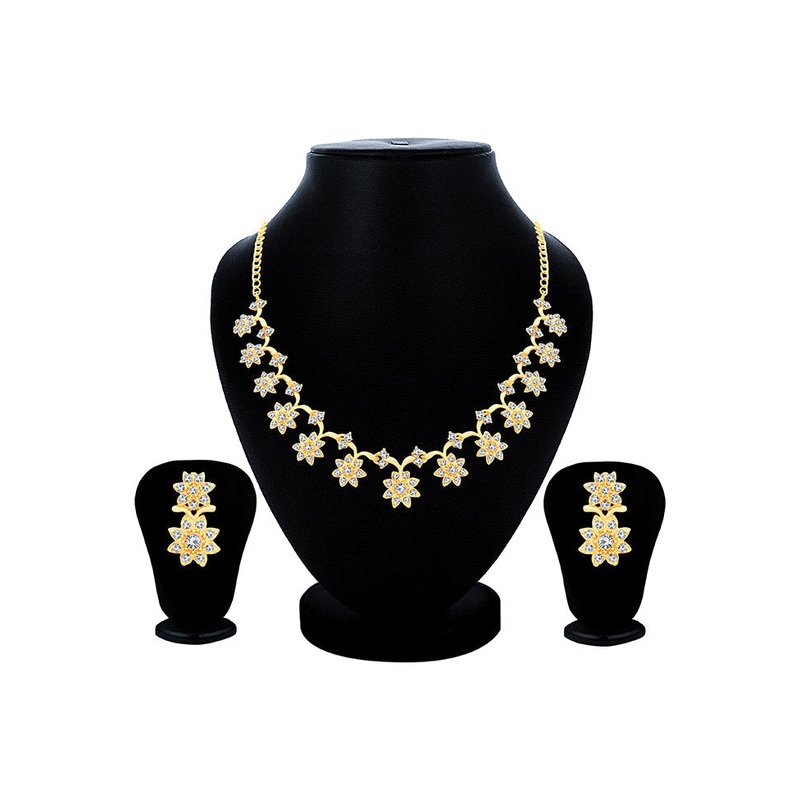 Multicolor Alloy Glossy Jewellery Set - JD986609879