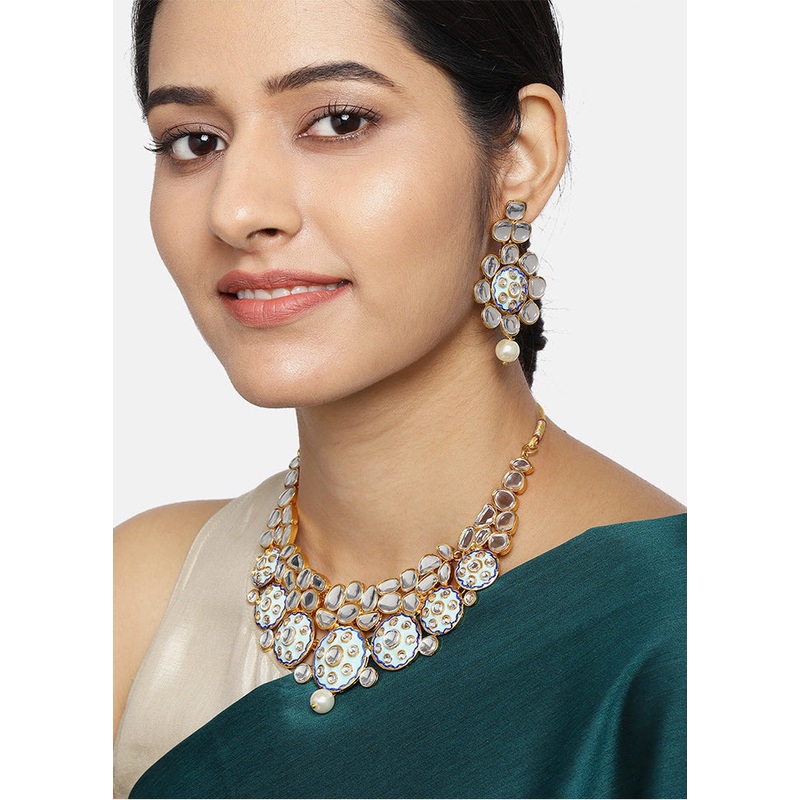 Multicolor Alloy Glossy Jewellery Set - JD986609882
