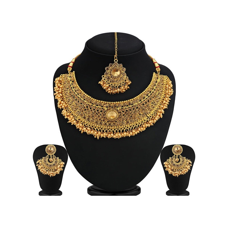 Multicolor Alloy Glossy Jewellery Set - JD986609887