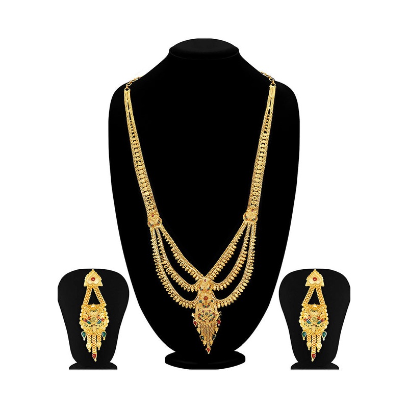 Multicolor Zinc Glossy Jewellery Set - JD986609832