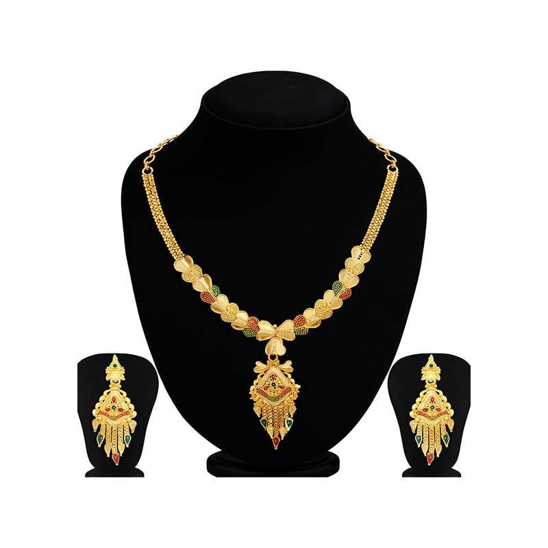 Multicolor Zinc Glossy Jewellery Set - JD986609833