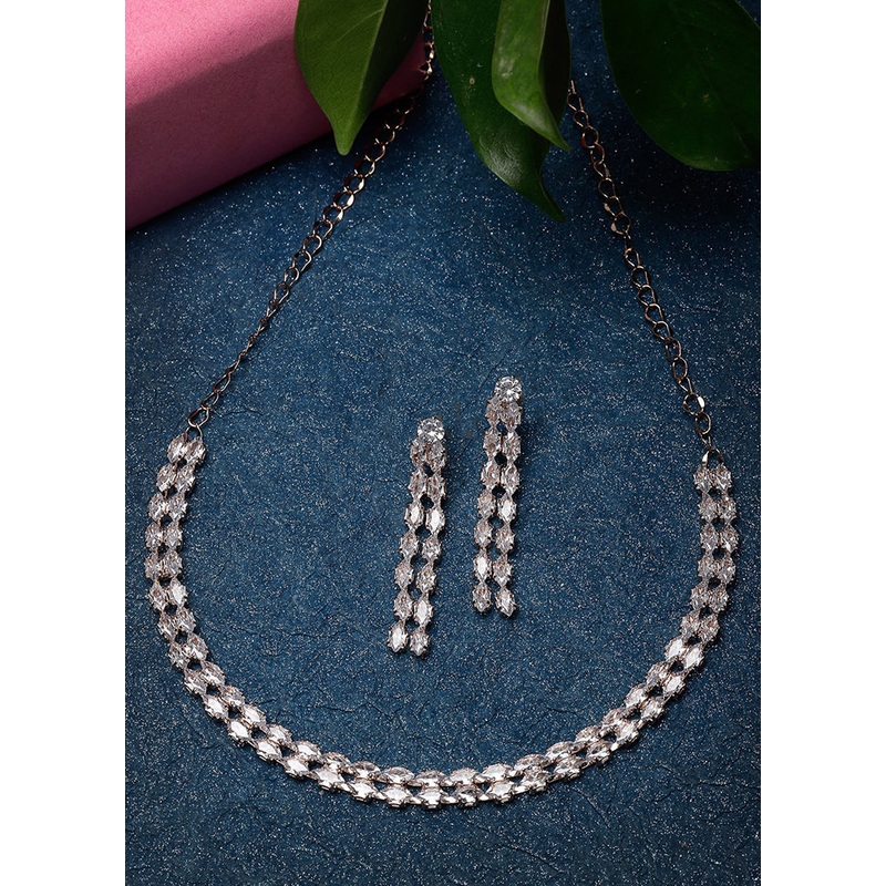 Multicolor Alloy Glossy Jewellery Set - JD986609449